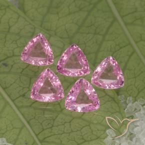 Gemas de zafiro rosa natural de 1,30 ct, trillón, VVS-VS
