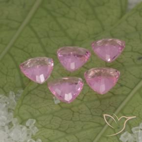 Gemas de zafiro rosa natural de 1,30 ct, trillón, VVS-VS