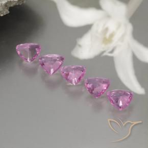 Gemas de zafiro rosa natural de 1,20 ct, trillón, VVS-VS