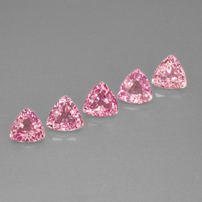 Gemas de zafiro rosa natural de  ct, trillón, VVS-VS