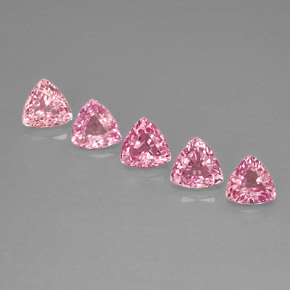 Gemas de zafiro rosa natural de  ct, trillón, VVS-VS