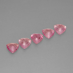Gemas de zafiro rosa natural de  ct, trillón, VVS-VS