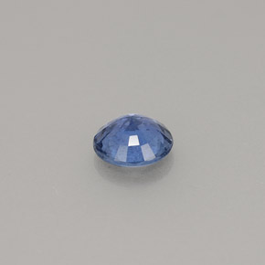 Zafiro azul natural de 0,59 ct, corte redondo, VS