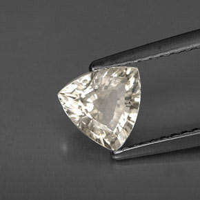 Zafiro amarillo natural de 0,97 ct, trillón, VVS-VS