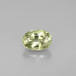 Zafiro verde natural de 0,72 ct, corte óvalo, VVS-VS