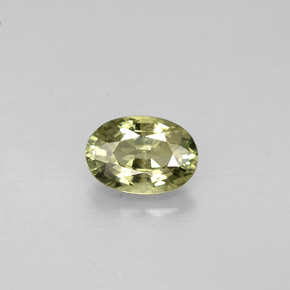 Zafiro verde natural de 0,67 ct, corte óvalo, VS