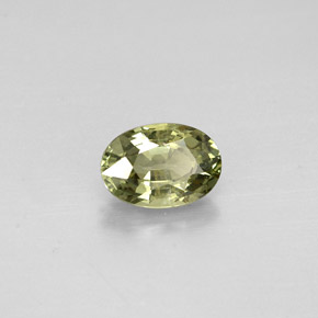 Zafiro verde natural de 0,67 ct, corte óvalo, VS