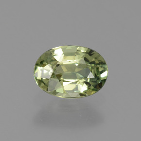 Zafiro verde natural de 0,63 ct, corte óvalo, VVS-VS