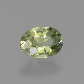 Zafiro verde natural de 0,63 ct, corte óvalo, VVS-VS