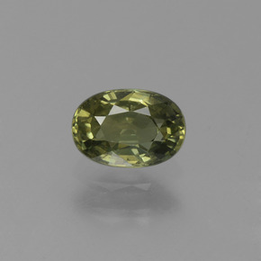 Zafiro verde natural de 0,71 ct, corte óvalo, VVS-VS