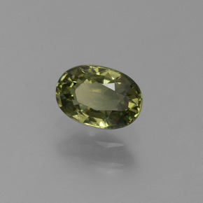 Zafiro verde natural de 0,71 ct, corte óvalo, VVS-VS