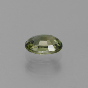 Zafiro verde natural de 0,71 ct, corte óvalo, VVS-VS