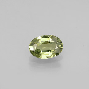 Zafiro verde natural de 0,57 ct, corte óvalo, VVS