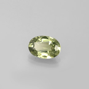 Zafiro verde natural de 0,57 ct, corte óvalo, VVS