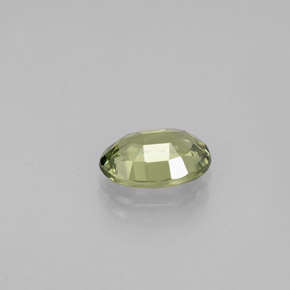 Zafiro verde natural de 0,57 ct, corte óvalo, VVS