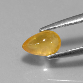 Zafiro amarillo natural de 0,59 ct, transparente, transparente / translúcido