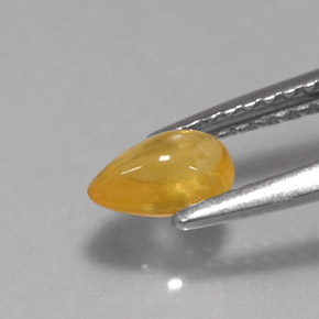Zafiro amarillo natural de 0,59 ct, transparente, transparente / translúcido