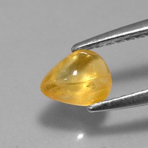Zafiro amarillo natural de 0,79 ct, transparente, transparente / translúcido
