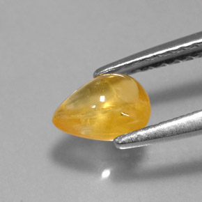Zafiro amarillo natural de 0,79 ct, transparente, transparente / translúcido