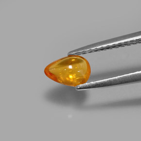 Zafiro naranja natural de 0,74 ct, transparente, transparente / translúcido