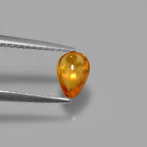 Zafiro naranja natural de 0,74 ct, transparente, transparente / translúcido