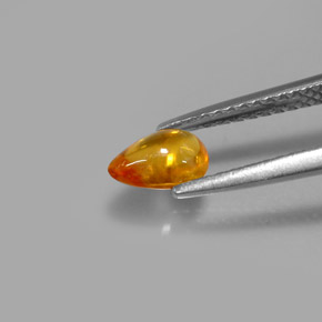 Zafiro naranja natural de 0,74 ct, transparente, transparente / translúcido