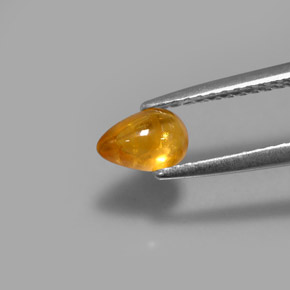 Zafiro amarillo natural de 0,81 ct, transparente, transparente / translúcido