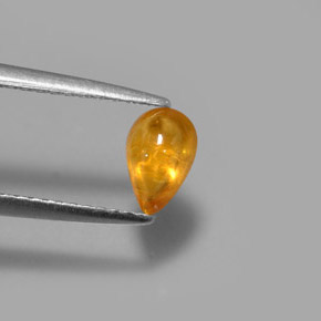 Zafiro amarillo natural de 0,81 ct, transparente, transparente / translúcido