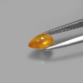 Zafiro amarillo natural de 0,81 ct, transparente, transparente / translúcido