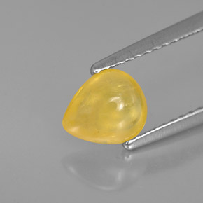 Zafiro amarillo natural de 1,22 ct, transparente, transparente / translúcido