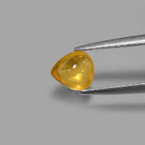 Zafiro amarillo natural de 0,80 ct, transparente, transparente / translúcido