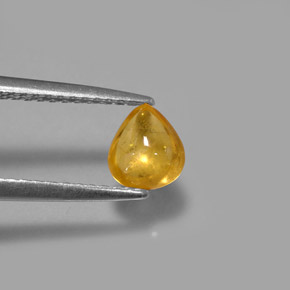 Zafiro amarillo natural de 0,80 ct, transparente, transparente / translúcido