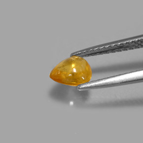 Zafiro amarillo natural de 0,80 ct, transparente, transparente / translúcido