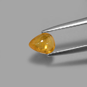 Zafiro amarillo natural de 0,75 ct, transparente, transparente / translúcido