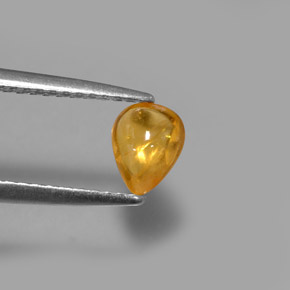Zafiro amarillo natural de 0,75 ct, transparente, transparente / translúcido