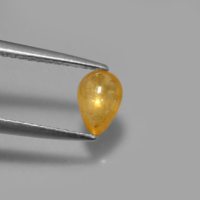 Zafiro amarillo natural de 0,68 ct, transparente, transparente / translúcido