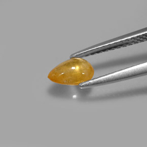 Zafiro amarillo natural de 0,68 ct, transparente, transparente / translúcido