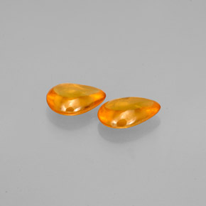 Gemas de zafiro naranja natural de  ct, transparente, transparente / translúcido