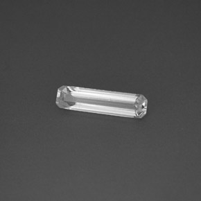 Zafiro blanco natural de 0,56 ct, corte esmeralda, VVS-VS