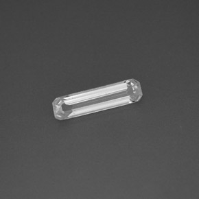Zafiro blanco natural de 0,56 ct, corte esmeralda, VVS-VS