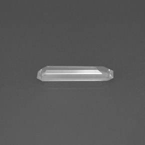 Zafiro blanco natural de 0,56 ct, corte esmeralda, VVS-VS