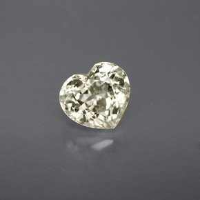 Zafiro amarillo natural de 1,35 ct, forma de corazón, VVS-VS