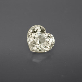 Zafiro amarillo natural de 1,35 ct, forma de corazón, VVS-VS