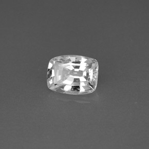 Zafiro blanco natural de 1,09 ct, corte cojín, VVS-VS