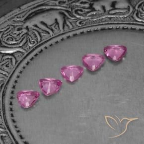 Gemas de zafiro rosa natural de 1,22 ct, trillón, VVS-VS