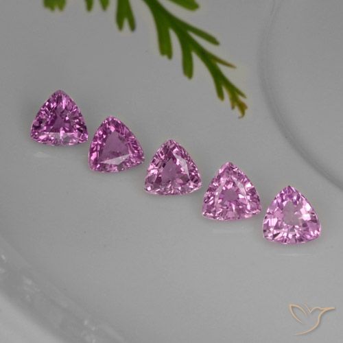 Gemas de zafiro púrpura natural de 1,44 ct, trillón, VVS-VS