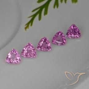 Gemas de zafiro púrpura natural de 1,44 ct, trillón, VVS-VS