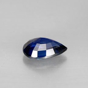 Zafiro azul natural de 1,19 ct, en forma de pera, VVS