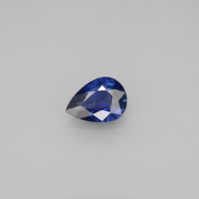 Zafiro azul natural de 0,71 ct, en forma de pera, VS