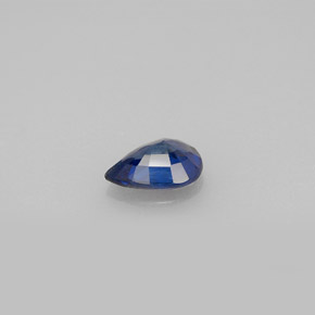 Zafiro azul natural de 0,71 ct, en forma de pera, VS